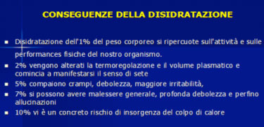 la disidratazione